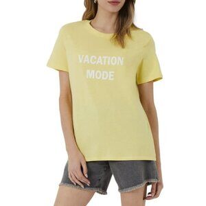 French Connection Vacation Mode Graphic Tee Sunshine / White ( L )